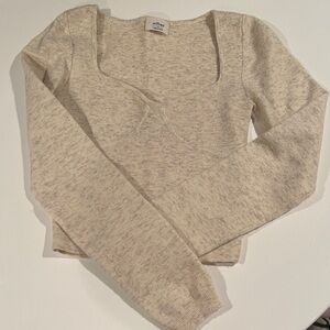 Aritzia Beige Knit Long Sleeve Sweater